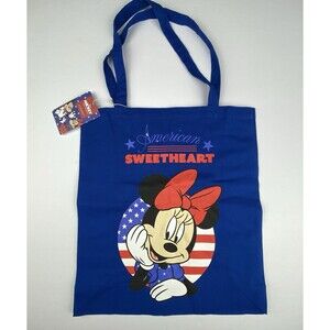 NWT Primark x Disney Minnie Mouse American Sweetheart Canvas Tote Red White Blue